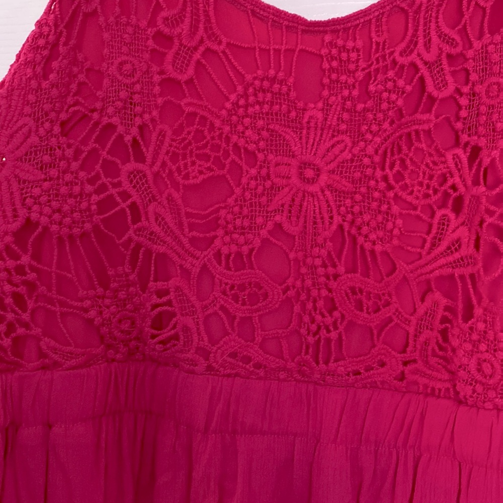 New With Tags - magenta Crochet Maxi Dress XXL / 20 / 2X - Picture 4 of 7